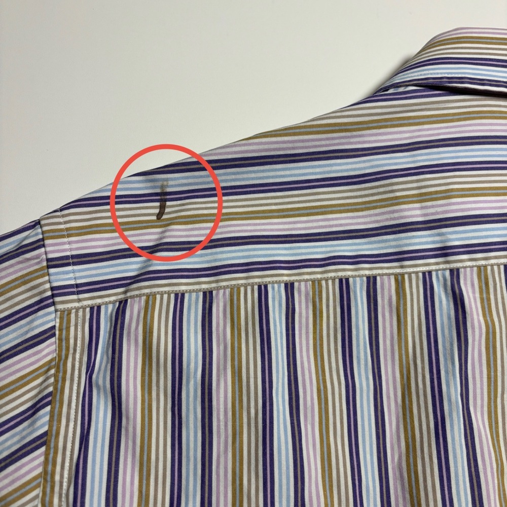 Robert Graham Striped Embroidered Multi Color Long Sleeve Button Down Shirt - Picture 6 of 12